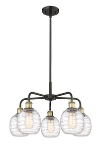 Belfast - 5 Light - 24 inch - Black Antique Brass - Chandelier (516-5CR-BAB-G1013)