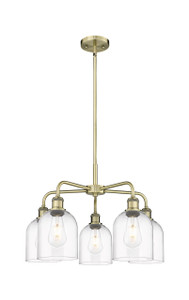 Bella - 5 Light - 24 inch - Antique Brass - Chandelier (516-5CR-AB-G558-6CL)