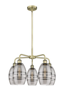 Vaz - 5 Light - 24 inch - Antique Brass - Chandelier (516-5CR-AB-G557-6SM)