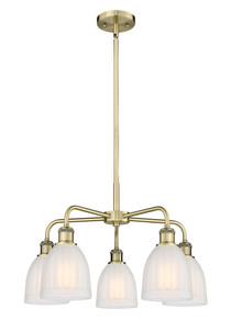 Brookfield - 5 Light - 24 inch - Antique Brass - Chandelier (516-5CR-AB-G441)