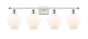 Cindyrella - 4 Light - 38 inch - White Polished Chrome - Bath Vanity Light (516-4W-WPC-G651-8)