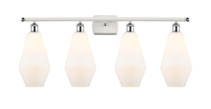 Cindyrella - 4 Light - 37 inch - White Polished Chrome - Bath Vanity Light (516-4W-WPC-G651-7)