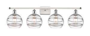 Rochester - 4 Light - 38 inch - White Polished Chrome - Bath Vanity Light (516-4W-WPC-G556-8CL)