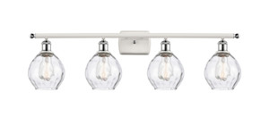 Waverly - 4 Light - 36 inch - White Polished Chrome - Bath Vanity Light (516-4W-WPC-G362-LED)