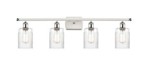 Hadley - 4 Light - 35 inch - White Polished Chrome - Bath Vanity Light (516-4W-WPC-G342)