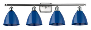 Plymouth - 4 Light - 38 inch - Brushed Satin Nickel - Bath Vanity Light (516-4W-SN-MBD-75-BL-LED) Plymouth - 4 Light - 38 inch - Brushed Satin Nickel - Bath Vanity Light (516-4W-SN-MBD-75-BL-LED)