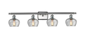 Fenton - 4 Light - 37 inch - Brushed Satin Nickel - Bath Vanity Light (516-4W-SN-G92-LED)