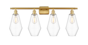 Cindyrella - 4 Light - 37 inch - Satin Gold - Bath Vanity Light (516-4W-SG-G652-7)
