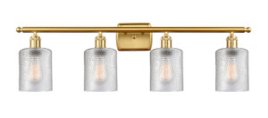 Cobbleskill - 4 Light - 35 inch - Satin Gold - Bath Vanity Light (516-4W-SG-G112-LED) Cobbleskill - 4 Light - 35 inch - Satin Gold - Bath Vanity Light (516-4W-SG-G112-LED)