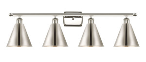 Berkshire - 4 Light - 38 inch - Polished Nickel - Bath Vanity Light (516-4W-PN-MBC-8-PN-LED)