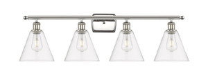 Berkshire - 4 Light - 38 inch - Polished Nickel - Bath Vanity Light (516-4W-PN-GBC-82-LED)