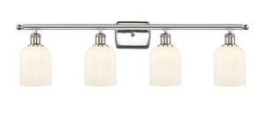 Bridal Veil - 4 Light - 35 inch - Polished Nickel - Bath Vanity Light (516-4W-PN-G559-5GWH)