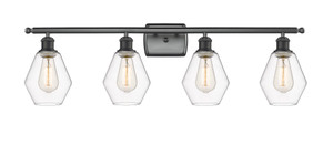 Cindyrella - 4 Light - 36 inch - Matte Black - Bath Vanity Light (516-4W-BK-G652-6-LED)