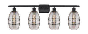 Vaz - 4 Light - 36 inch - Matte Black - Bath Vanity Light (516-4W-BK-G557-6SM)