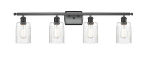 Hadley - 4 Light - 35 inch - Matte Black - Bath Vanity Light (516-4W-BK-G342-LED)