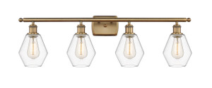 Cindyrella - 4 Light - 36 inch - Brushed Brass - Bath Vanity Light (516-4W-BB-G652-6-LED)