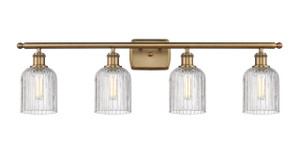 Bridal Veil - 4 Light - 35 inch - Brushed Brass - Bath Vanity Light (516-4W-BB-G559-5CL)