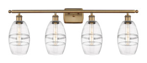 Vaz - 4 Light - 36 inch - Brushed Brass - Bath Vanity Light (516-4W-BB-G557-6CL)