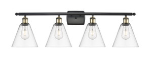 Berkshire - 4 Light - 38 inch - Black Antique Brass - Bath Vanity Light (516-4W-BAB-GBC-82)