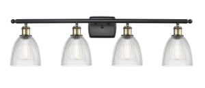 Castile - 4 Light - 36 inch - Black Antique Brass - Bath Vanity Light (516-4W-BAB-G382)