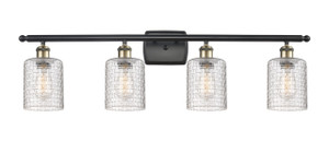 Cobbleskill - 4 Light - 35 inch - Black Antique Brass - Bath Vanity Light (516-4W-BAB-G112C-5CL)