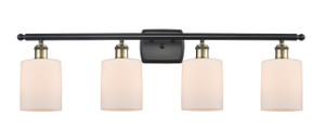 Cobbleskill - 4 Light - 35 inch - Black Antique Brass - Bath Vanity Light (516-4W-BAB-G111-LED)