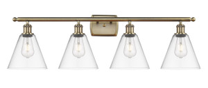 Berkshire - 4 Light - 38 inch - Antique Brass - Bath Vanity Light (516-4W-AB-GBC-82)