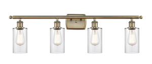 Clymer - 4 Light - 34 inch - Antique Brass - Bath Vanity Light (516-4W-AB-G802-LED)