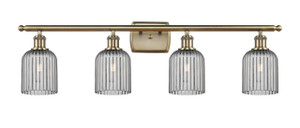 Bridal Veil - 4 Light - 35 inch - Antique Brass - Bath Vanity Light (516-4W-AB-G559-5SM)