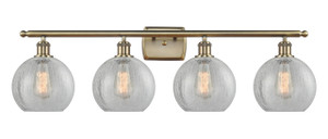 Athens - 4 Light - 38 inch - Antique Brass - Bath Vanity Light (516-4W-AB-G125-8-LED)
