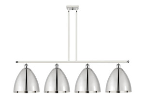 Bristol - 4 Light - 50 inch - White Polished Chrome - Cord hung - Island Light (516-4I-WPC-MBD-12-PC)