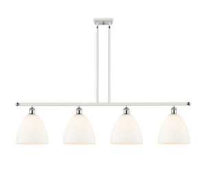 Bristol - 4 Light - 48 inch - White Polished Chrome - Cord hung - Island Light (516-4I-WPC-GBD-91-LED)