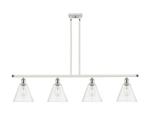 Berkshire - 4 Light - 48 inch - White Polished Chrome - Cord hung - Island Light (516-4I-WPC-GBC-82)
