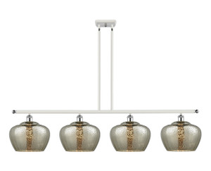 Fenton - 4 Light - 49 inch - White Polished Chrome - Cord hung - Island Light (516-4I-WPC-G96-L-LED)