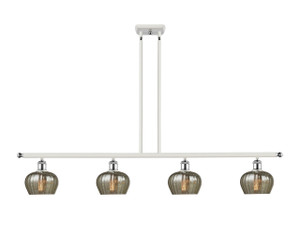 Fenton - 4 Light - 48 inch - White Polished Chrome - Cord hung - Island Light (516-4I-WPC-G96)