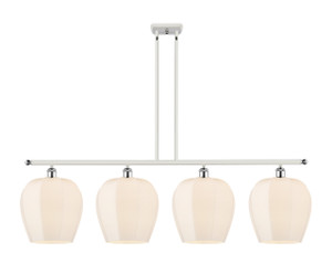 Norfolk - 4 Light - 50 inch - White Polished Chrome - Cord hung - Island Light (516-4I-WPC-G461-12)