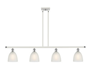 Castile - 4 Light - 48 inch - White Polished Chrome - Cord hung - Island Light (516-4I-WPC-G381)