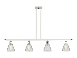 Conesus - 4 Light - 48 inch - White Polished Chrome - Cord hung - Island Light (516-4I-WPC-G275)
