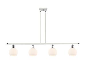 Athens - 4 Light - 48 inch - White Polished Chrome - Cord hung - Island Light (516-4I-WPC-G121-6-LED)