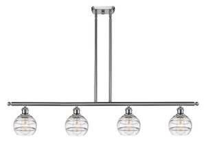 Rochester - 4 Light - 48 inch - Brushed Satin Nickel - Cord hung - Island Light (516-4I-SN-G556-6CL)