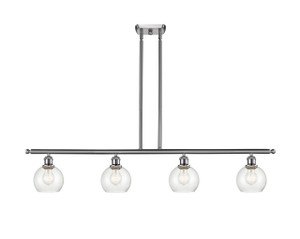 Athens - 4 Light - 48 inch - Brushed Satin Nickel - Cord hung - Island Light (516-4I-SN-G124-6-LED)