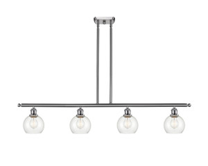 Athens - 4 Light - 48 inch - Brushed Satin Nickel - Cord hung - Island Light (516-4I-SN-G122-6-LED)