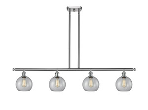 Athens - 4 Light - 48 inch - Brushed Satin Nickel - Cord hung - Island Light (516-4I-SN-G122)