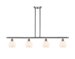 Athens - 4 Light - 48 inch - Brushed Satin Nickel - Cord hung - Island Light (516-4I-SN-G121-6)