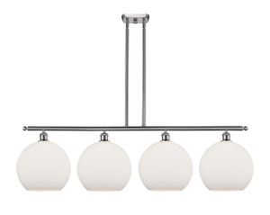 Athens - 4 Light - 50 inch - Brushed Satin Nickel - Stem Hung - Island Light (516-4I-SN-G121-12)