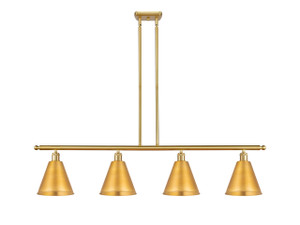 Berkshire - 4 Light - 48 inch - Satin Gold - Cord hung - Island Light (516-4I-SG-MBC-8-SG)