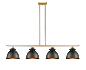 Adirondack - 4 Light - 48 inch - Satin Gold - Cord hung - Island Light (516-4I-SG-M14-BK-LED)