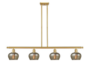 Fenton - 4 Light - 48 inch - Satin Gold - Cord hung - Island Light (516-4I-SG-G96-LED)