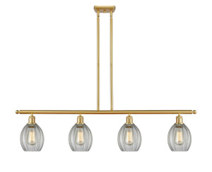 Eaton - 4 Light - 48 inch - Satin Gold - Cord hung - Island Light (516-4I-SG-G82)