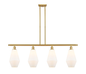 Cindyrella - 4 Light - 48 inch - Satin Gold - Cord hung - Island Light (516-4I-SG-G651-7)
